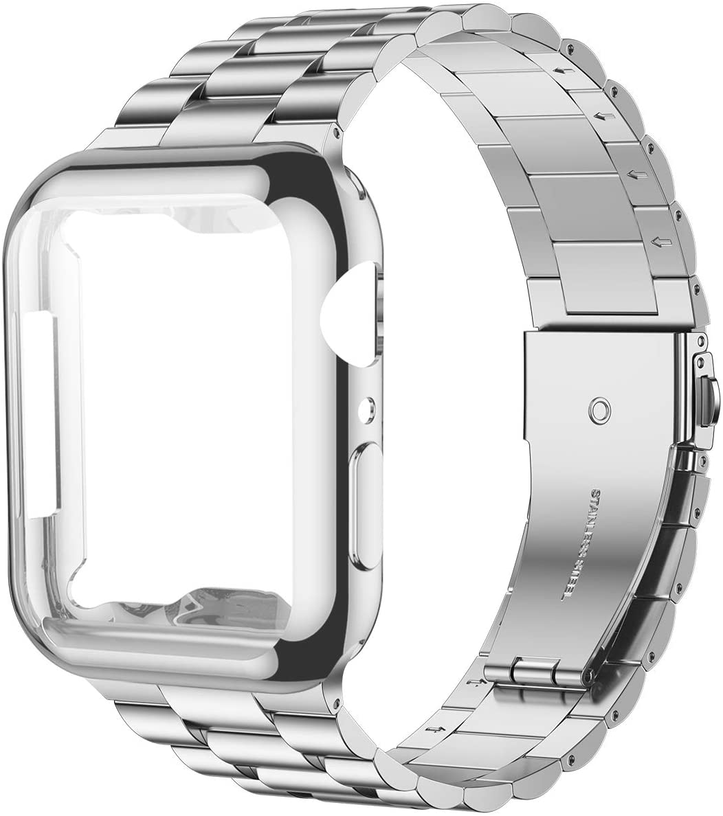 Apple Watch Stainless Steel Band with Case 44mm/40mm Series 6/5/4 