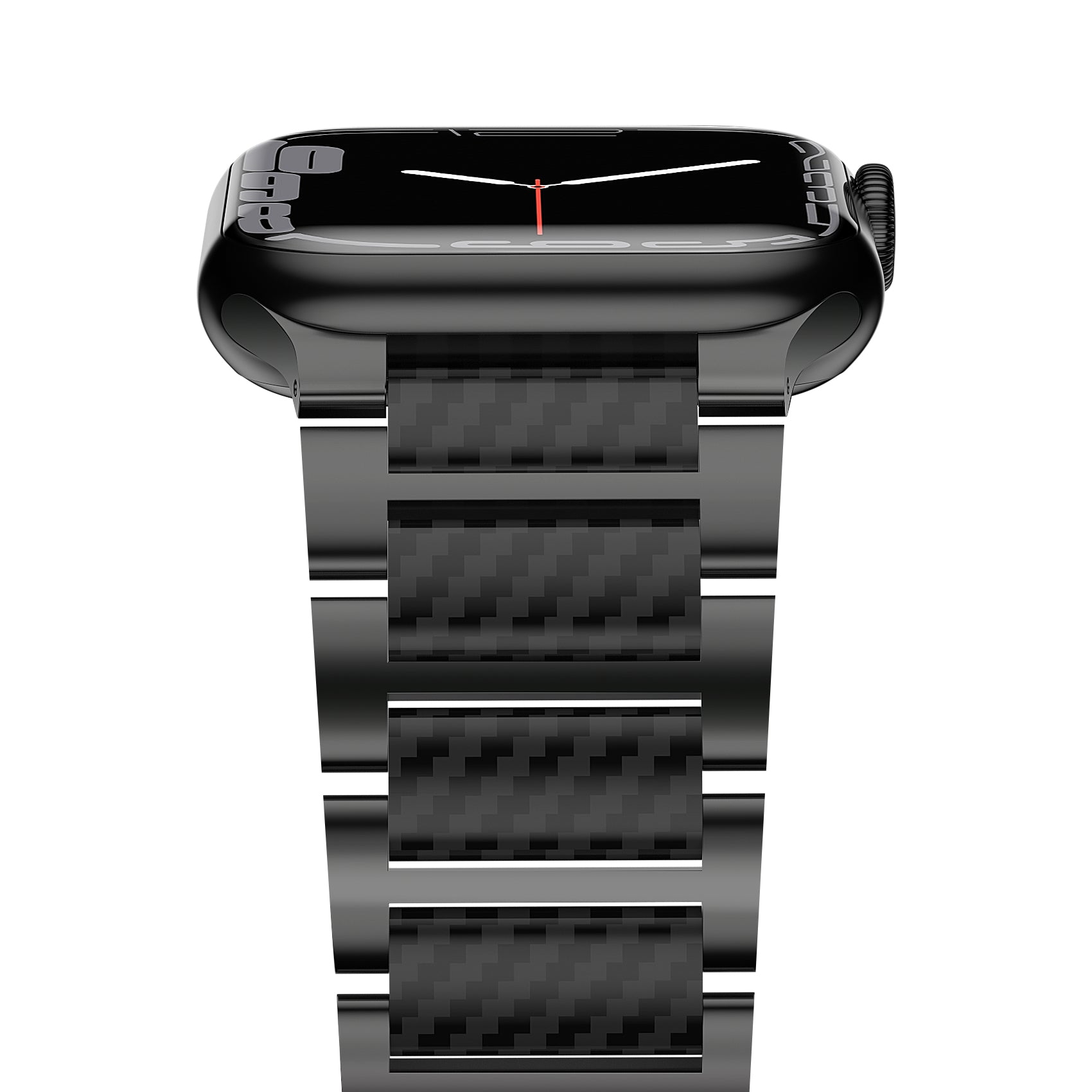 Apple Watch Carbon Fiber Band with Stainless Steel 49mm 45mm 44mm 42mm 41mm  40mm 38mm Series 8/7/6/5/4/Ultra