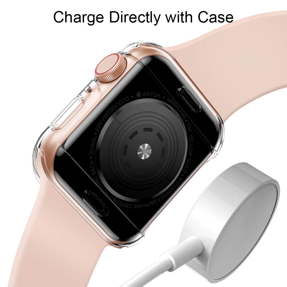 Wolait Case Compatible with Apple Watch Screen Protector Series 5