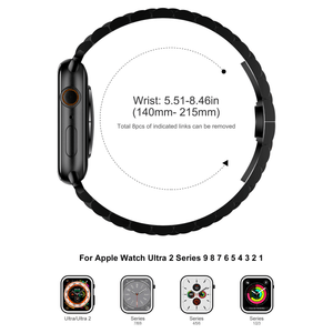 Stainless Steel Metal Band for Apple Watch Series 10/9 Ultra 2 Series 8 7 6 5 4 SE 49mm 46mm 45mm 44mm 42mm 41mm 40mm / Series 3 2 1 42mm 38mm