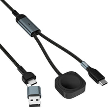 2 in 1 USB A/C Cable for Apple Watch Charger Multi Fast Magnetic Wireless Charging Compatible with iWatch Ultra 3/SE 3/Series 11-1/iPhone/Galaxy (4FT/1.2M)