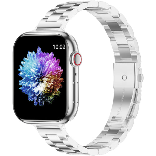 Thin Lightweight Stainless Steel Apple Watch Band 42mm 41mm 40mm 38mm Series 10 9 8 7 6 5 4 3 2 1 Women