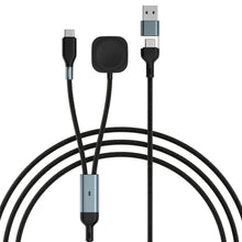 2 in 1 USB A/C Cable for Apple Watch Charger Multi Fast Magnetic Wireless Charging Compatible with iWatch Ultra 3/SE 3/Series 11-1/iPhone/Galaxy (4FT/1.2M)