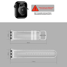 6 Pack Clear Apple Watch Band 46/45/44mm 42/41/40/38mm, Soft Transparent Glitter Waterproof iWatch Bands for Women Series 1-10
