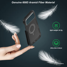 iiteeology Aramid Fiber Case for iPhone 17 Compatible with MagSafe, Military Grade 600D Carbon Fiber Ultra Thin Minimalist Case for iPhone 17 Pro & 17 Pro Max