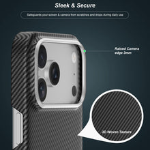 iiteeology Aramid Fiber Case for iPhone 17 Compatible with MagSafe, Military Grade 600D Carbon Fiber Ultra Thin Minimalist Case for iPhone 17 Pro & 17 Pro Max