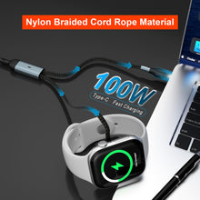 2 in 1 USB A/C Cable for Apple Watch Charger Multi Fast Magnetic Wireless Charging Compatible with iWatch Ultra 3/SE 3/Series 11-1/iPhone/Galaxy (4FT/1.2M)