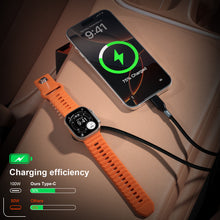 2 in 1 USB A/C Cable for Apple Watch Charger Multi Fast Magnetic Wireless Charging Compatible with iWatch Ultra 3/SE 3/Series 11-1/iPhone/Galaxy (4FT/1.2M)