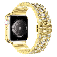 Apple Watch Band 46mm 45mm 44mm 42mm-Series 10 41mm 40mm, Diamond Rhinestone Stainless Steel Band with Case