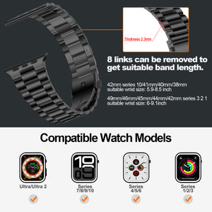 Lightweight  Stainless Steel Apple Watch Band Ultra 2 Ultra 49mm Series 10-1  46mm 45mm 44mm 42mm