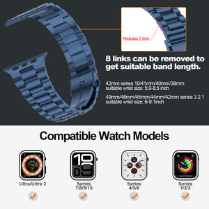 Lightweight  Stainless Steel Apple Watch Band Ultra 2 Ultra 49mm Series 10-1  46mm 45mm 44mm 42mm