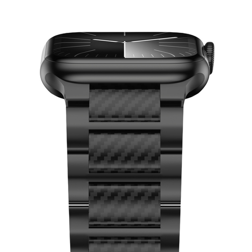 Apple Watch Carbon Fiber Band with Stainless Steel 49mm 46mm 45mm 44mm 42mm 41mm 40mm 38mm Ultra 2/Ultra Series 10/9/8/7/6/SE/5/4