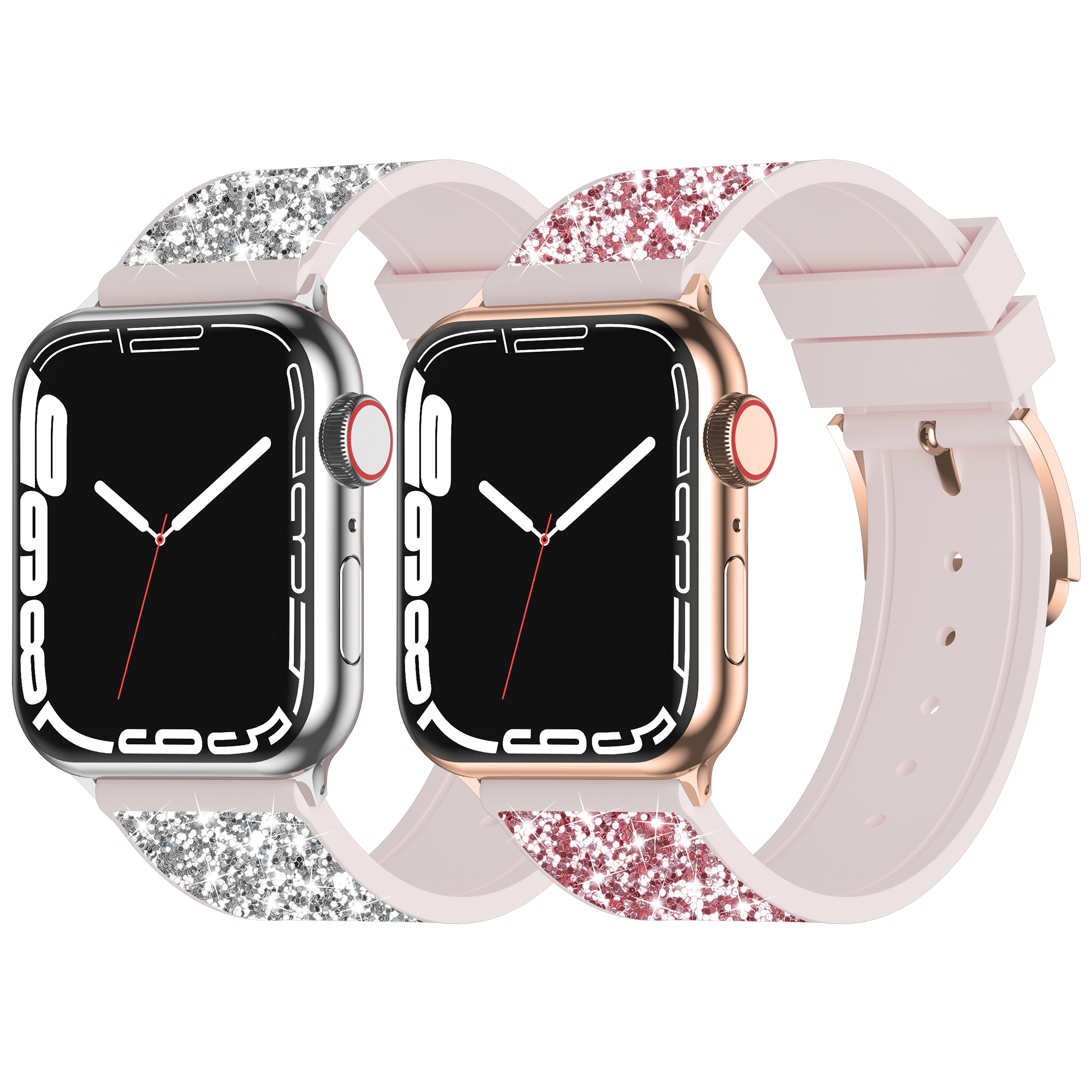 2 Pack Glitter Apple Watch Band 49mm 45mm 44mm 42mm 41mm 40mm 38mm