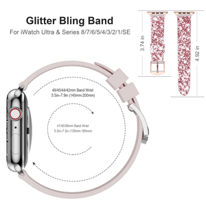 2 Pack Glitter Apple Watch Band 49mm 45mm 44mm 42mm 41mm 40mm 38mm
