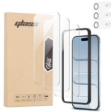iiteeology 3 Pack Screen Protector for iPhone 17/iPhone Air/iPhone 17 Pro/iPhone 17 Pro Max with 3 Pack Camera Lens Protector and Installation Frame, HD Clear 9H Hardness Tempered Glass Full Coverage