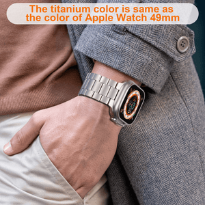 Upgraded Business Titanium Apple Watch Band Ultra 2/Ultra 49mm 45mm 44mm 42mm Men