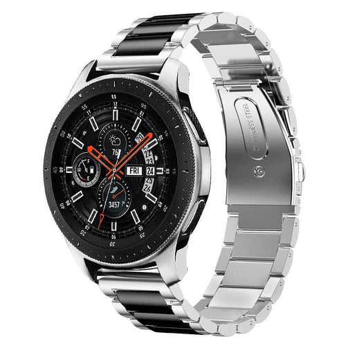 XL Link Bracelet Band for Samsung Galaxy Watch 46mm  SM-800 Smart Watch - Silver/Black