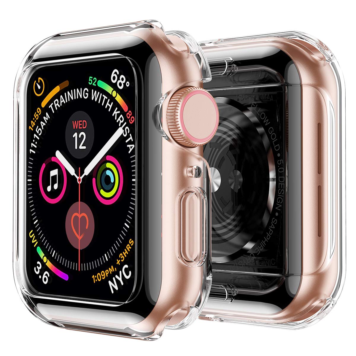 Wolait Case Compatible with Apple Watch Screen Protector Series 5