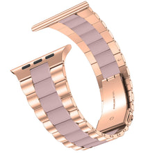 Resin Apple Watch Band 42mm/44mm/45mm/49mm Stainless Steel iWatch Band