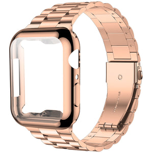 Apple Watch Stainless Steel Band with Screen Protector Case 42mm/38mm Series 3/2/1