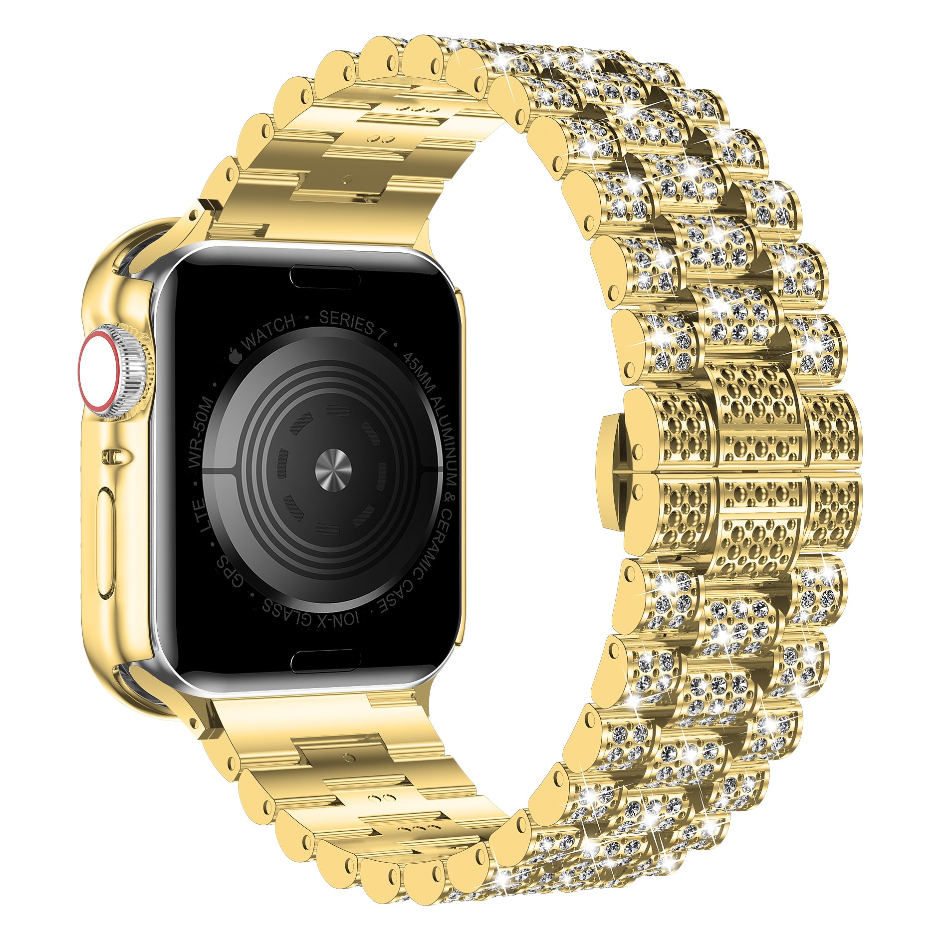44 mm Apple watch bling lab Diamond bezel case +Apple watch band