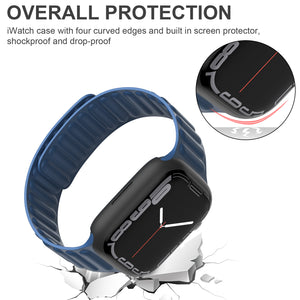 [3 Pack] Apple Watch Series 7/8/9 45 mm Screen Protector with Hard PC Case