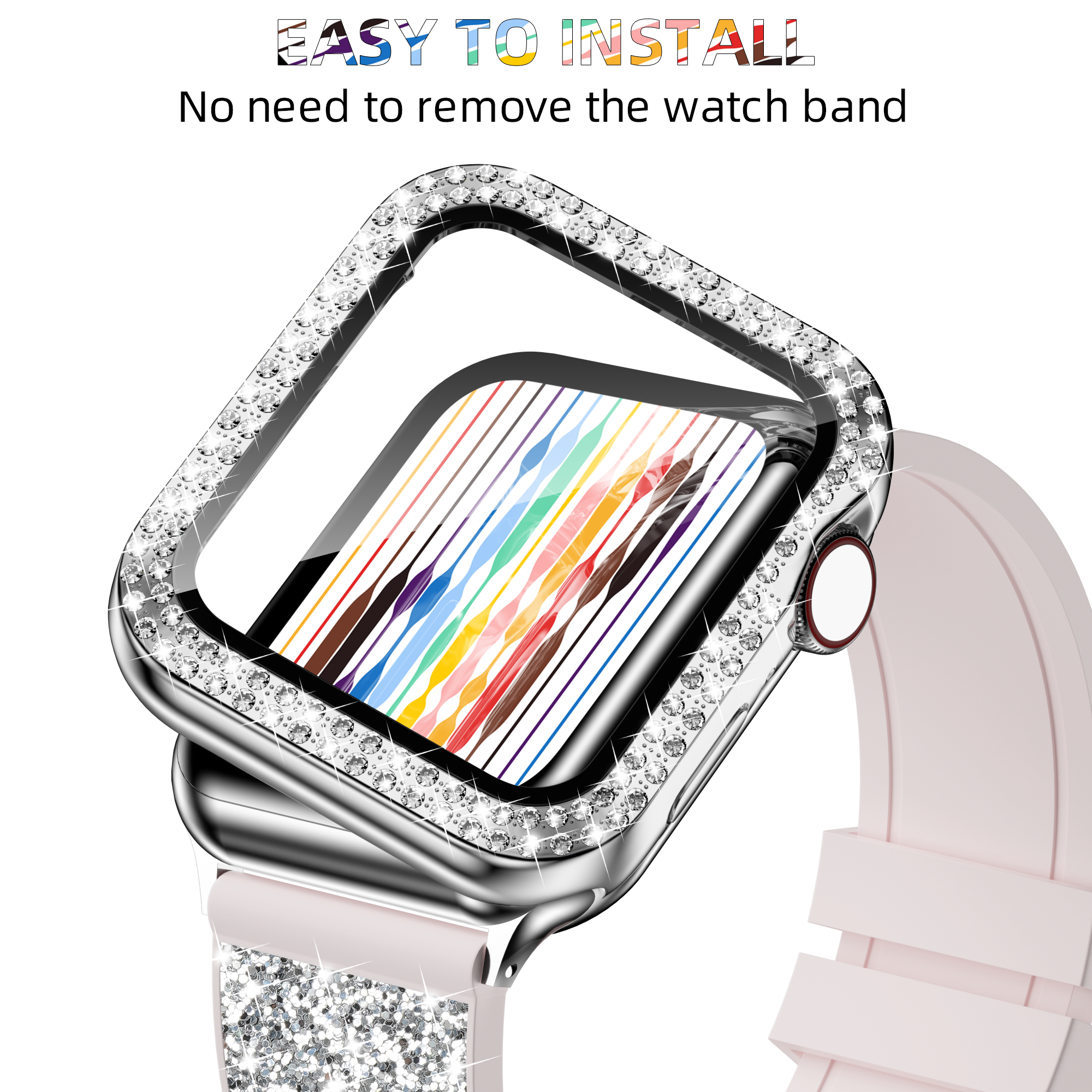 Bling apple watch band 42mm deals